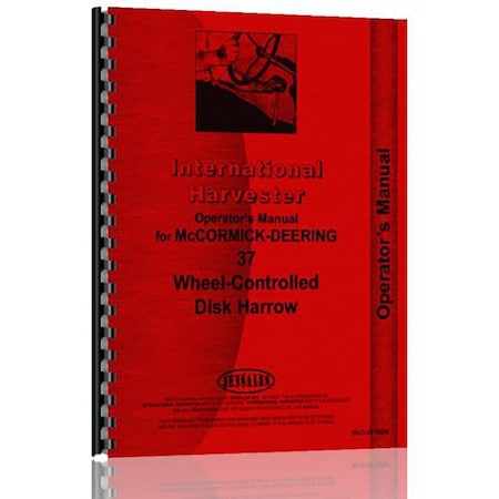 Aftermarket Disk Disc Operator Manual Fits International Harvester 37 RAP73264